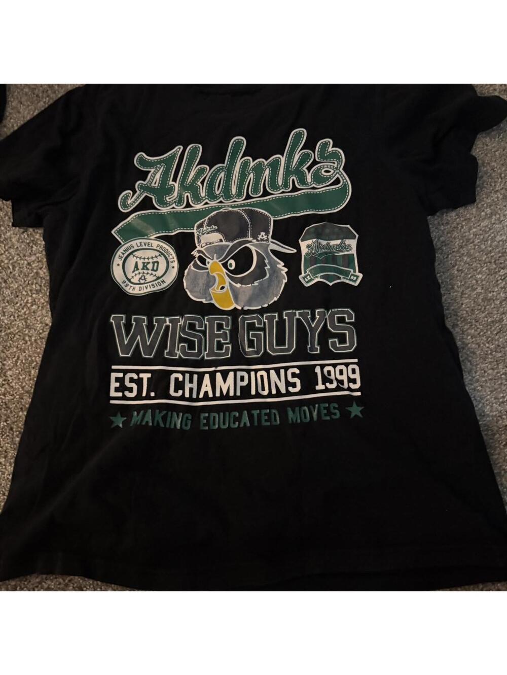 Akademiks Men's Black and Multi Tshirt